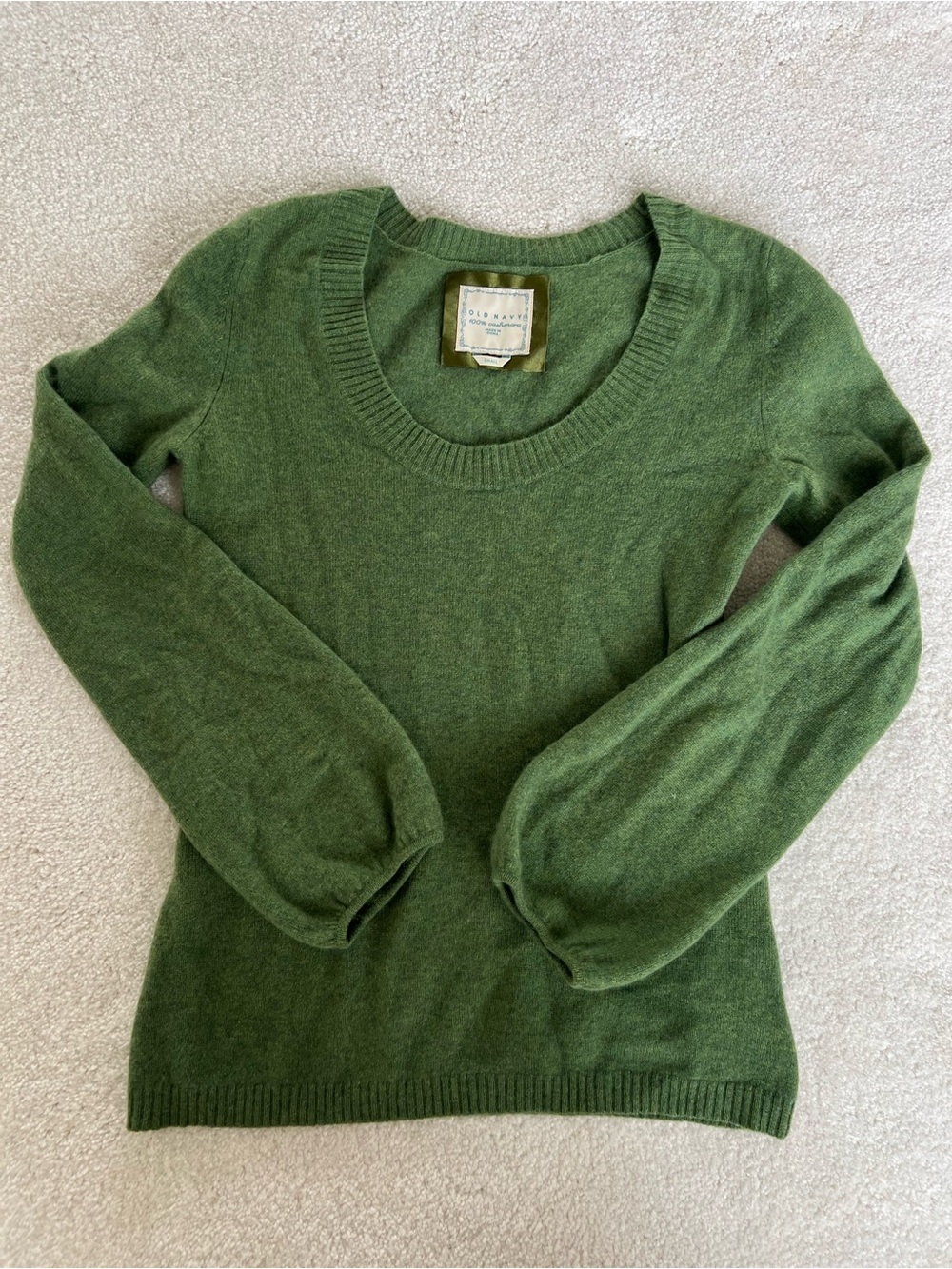 Old Navy Moss Green Scoop Neck Knit Sweater